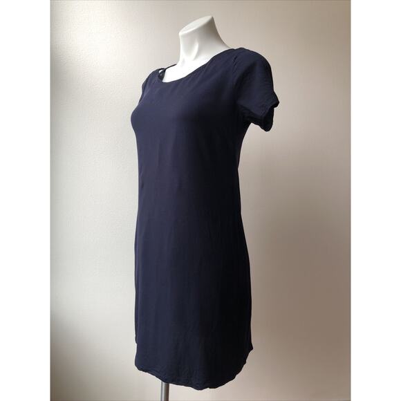 PEPPERCORN Navy Short Sleeve Cut Out Sheath Above the Knee Dress Size Small - Picture 3 of 8